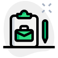 Clipboard with pencil of a daily work sheet icon