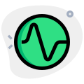 Variable transverse wave graph performance analysis curve icon