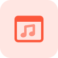 Music collection of wide genre available online icon