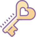 Herz-Schlüssel icon