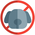 No dogs allowed inside hospital premises layout icon
