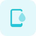 Smartphone to view the result of a blood test isolated on a white background icon