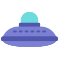 externe-ufo-fahrzeuge-flat-flat-juicy-fish icon