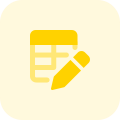 Edit spread-sheet table drop-down menu document pencil selection icon