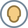 Circled User Neutral Skin Type 4 icon