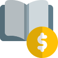 Book on finance and investment isolated on a white background icon