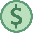 US-Dollar eingekreist icon