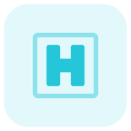 Hospital letter H logotype sign board outdoor icon