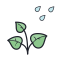 Planta sob chuva icon
