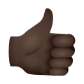 Thumbs Up Dark Skin Tone icon