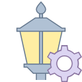 configurações de poste de luz icon