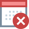 Calendar Delete icon