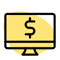 Online money making web apps with dollar sign icon