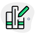 Collection of books to be edited in a new format icon