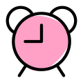 Alarm clock and time monitoring in office icon