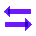 両方向のデータ icon