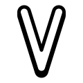 V icon