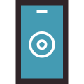 タッチスクリーンのスマートフォン icon