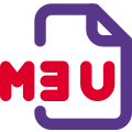 M3U is a computer file format for a multimedia playlist icon