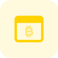 Web based bitcoin digital cryptocurrency network server icon
