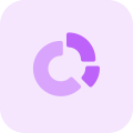 Doughnut Pie chart comparison with multiple sections layout icon