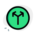 Bi-directional road signal with multiple arrows icon