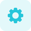 Tooth gear setting logo in computer operating system icon