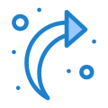 외부-화살표-오른쪽 위-화살표-플랫아티콘-블루-플랫아티콘-2 icon
