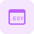 Dot gov domain for sale under landing page template icon