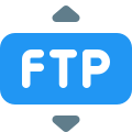 File transfer application with up and down arrow selection icon