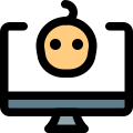 Reports of newborn child viewed on a desktop computer icon