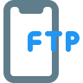 Smartphone access to a file transfer protocol application icon