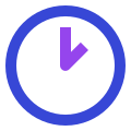 Clock two icon