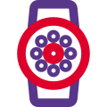 Round shape linus based operation system smartwatch apps icon