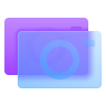 Fotocamere multiple icon