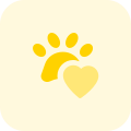 Favorite aminals with insurance protection available logotype icon