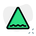 Warning for rough road ahead with several bumps icon