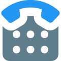 Dial pad buttons of an outdated phone layout icon