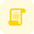 Letter protected with a safety guard for private access icon