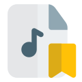 Bookmark the music from the playlist library icon