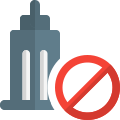 Office Tower building with no access until further notice icon