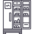Refrigrator freezer double door icon