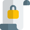 Letter protected with a safety guard for private access icon