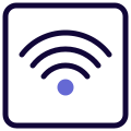 Wifi Signal for railway station and public use icon