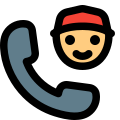 Logistic department help desk phone service availability icon