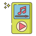 lecteur-mp3-externe-été-voyage-flaticons-lineal-color-flat-icons icon