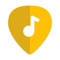 Guitar playback song on a music playlist icon