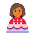 anniversaire-fille-avec-gâteau-peau-type-4 icon