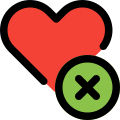 Delete previous heart rating stored on a smartphone icon