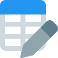 Edit spread-sheet table drop-down menu document pencil selection icon